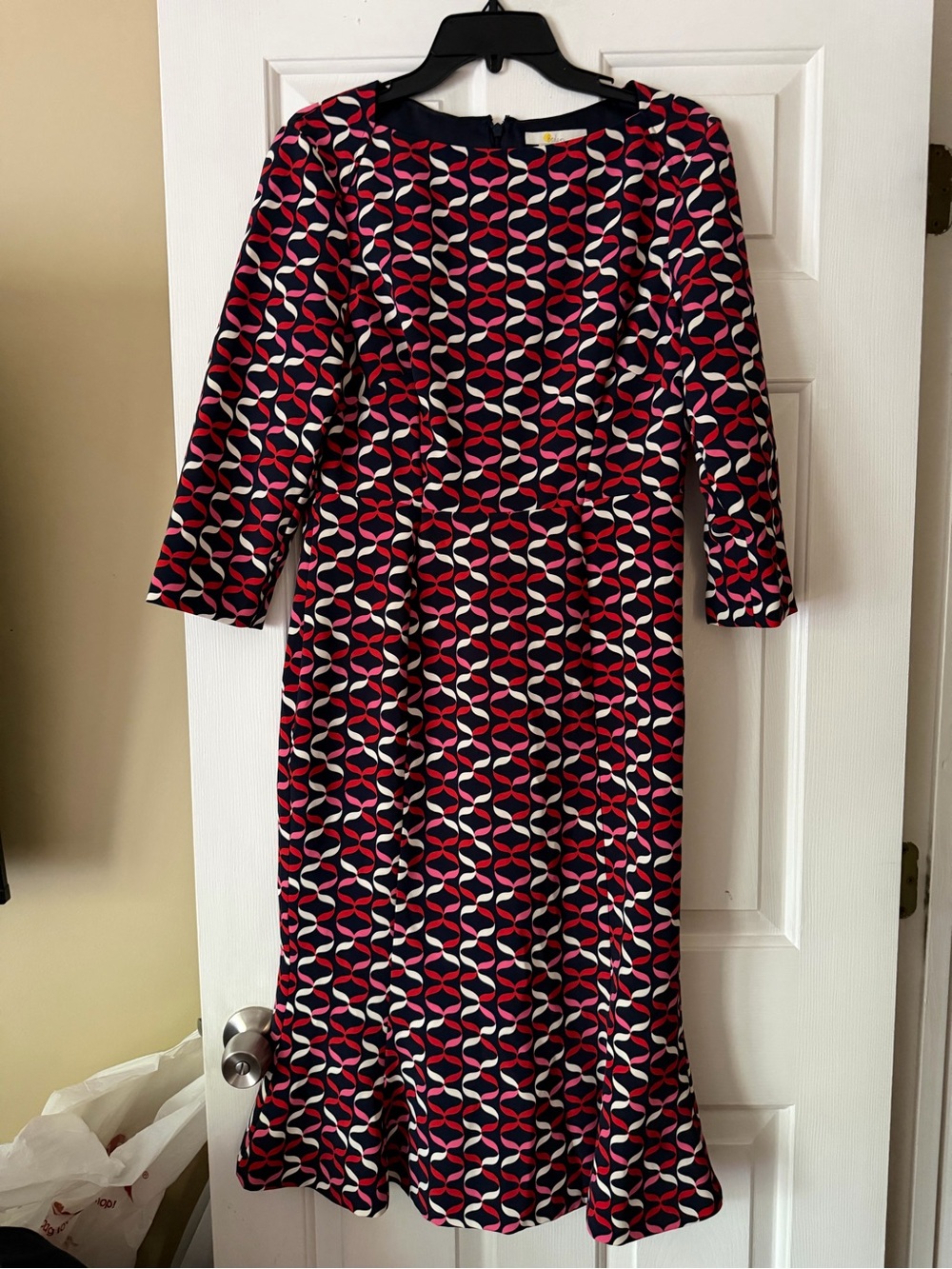 Boden Violette dress in navy ribbons. Size 10L - Picture 2 of 7